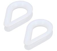 AB Tools 2 Pack White Nylon Rope Splice Thimble 14mm Rope Spliced Boat Sailing Thimbles