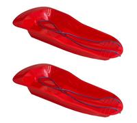 AB Tools 2 Red Plastic Heavy Duty Outdoor Snow Sledge Toboggan Sleigh Bobsleigh