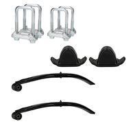 AB Tools 2 Single Parabolic Leaf Spring Bump Stop And U Bolts/Plates For Ifor Williams