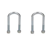 AB Tools 2 Single Parabolic Leaf Spring High Tensile U Bolt Nuts for Ifor Williams Trailers