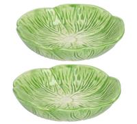 AB Tools 2 Small Animals Lettuce Green Leaf Feeding Bowls Treat Pots 12Cm/150Ml