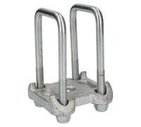 AB Tools 2 U Bolts 1 Base Plate For Ifor Williams Trailer Parabolic Leaf Spring 55X125mm