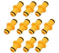 AB Tools 2 Way Male Straight Garden Hose Water Pipe Connector Fast Joiner Coupler 10Pc