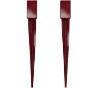 AB Tools 2 X Fence Post Holder Support With Drive Down Spike For Posts 75mm X 75mm