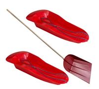 AB Tools 2 X Snow Sledges Plastic Toboggan Sleigh & Long Handle Snow Shovel Scoop
