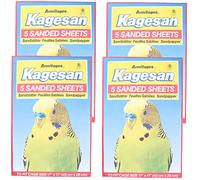 AB Tools 20 Sanded Sheets Sandpaper Cage Lining Budgies Caged Birds 28x43cm