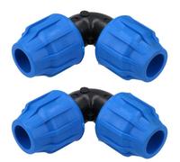 AB Tools 20 X 20mm Mdpe Elbow 90 Degree Compression Coupling Fitting Connector 2Pk