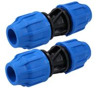 AB Tools 20 X 20mm Mdpe Straight Pipe Compression Fitting Coupling Connector 2 Pack