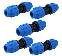 AB Tools 20 X 20mm Mdpe Straight Pipe Compression Fitting Coupling Connector 5 Pack