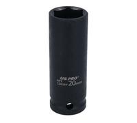 AB Tools 20mm 1/2" Drive Double Deep Metric Impacted Impact Socket Single Hex 6 Sided