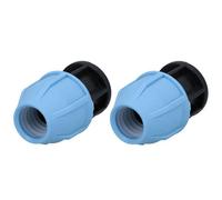 AB Tools 20mm Mdpe End Stop Water Pipe Cap Shut-Off Compression Fitting Coupling 2Pk
