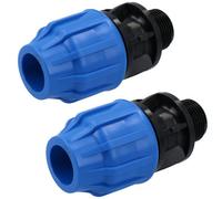 AB Tools 20mm X 3/4" Mdpe Male Adapter Compression Coupling Fitting Water Pipe 2Pk