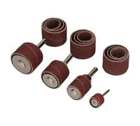 AB Tools 20Pc Sanding Grinding Drum Set 13mm - 32mm Drums 16 X Belts 80 And 120 Grit