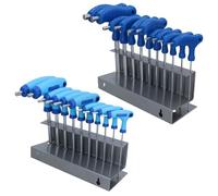 AB Tools 20pc T Bar Allen Key Sets Wrenches 2mm - 10mm T9 - T50 with Storage Racks