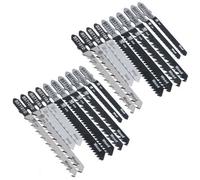AB Tools 20Pc T Shank Fitting Jigsaw Cutting Blades Set For Plastic Wood Metal Hcs Blade