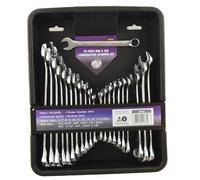 AB Tools 22Pc Metric & Imperial Af Sae Combination Spanners Wrench 6-19mm & 1/4"-7/8"