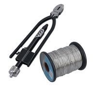 AB Tools 230mm H/d Lock Wire Lockwire Pliers + 125 Metres 0.8mm Stainless Steel Wire