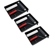 AB Tools 230mm Large Painting Paint Roller Tray + Thermal Bonded Sleeve For Gloss 3Pk
