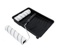 AB Tools 230mm Paint Roller Medium Pile Sleeves (2) +Tray For Painting And Decorating