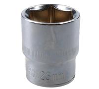 AB Tools 23mm 1/2" Drive Shallow Metric Socket Single Hex / 6 Sided Cr-V 40mm Chrome