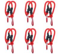 AB Tools 24" 60Cm Bungee Rope With Carabiner Clips Cords Elastic Tie Down Fasteners 6Pc
