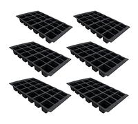 AB Tools 24 Cell Plant Trays Bedding Plant Pack Plastic Inserts Seed Tray Pots - 18 Trays