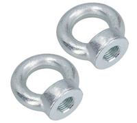 AB Tools 24mm Lifting Eye Nut Fastener Internal Female Thread Zinc Plated 50mm Diameter 2Pc