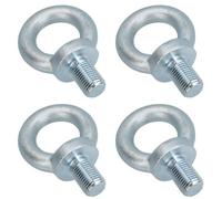 AB Tools 24mm Lifting Eyes Eyebolt Ring Zinc Plated 36mm Length 1.80 Ton Capacity 4Pc