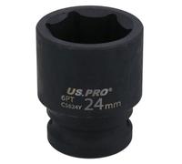 AB Tools 24mm Metric Shallow Impact Impacted European Style Socket 1/2" Drive 6 Sided