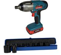 AB Tools 24V 1/2" Drive Li-On Cordless Battery Impact Wrench & 10 Shallow Impact Sockets