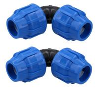 AB Tools 25 X 25mm Mdpe Elbow 90 Degree Compression Coupling Fitting Connector 2Pk