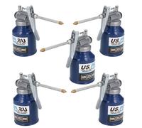 AB Tools 250Ml Oil Lubricant Metal Can With Rigid Spout Thumb Pump Trigger Action 5 Pack