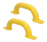 AB Tools 250mm Steel Safety Grab Pull Handle for Trailers Trucks Yellow Coated Finish 2pc