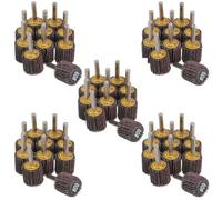 AB Tools 25mm 60 Grit Abrasive Flap Wheel Discs Sanding Rust Removal 6mm Shank 50Pc