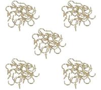 AB Tools 25mm Cup Hook Screws Picture Curtain Hangers Fasteners Brass Coated 100Pc