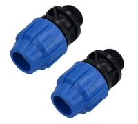 AB Tools 25mm X 1In Mdpe Male Adapter Compression Coupling Fitting Water Pipe 2Pk