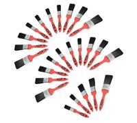 AB Tools 25Pc Paint Brush No Bristle Loss Set For Painting + Decorating Soft Grip Handle