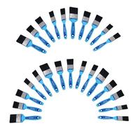 AB Tools 25Pc Synthetic Paint Brush Painting + Decorating Brushes Rubber Grip Handle 1" - 2"