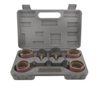 AB Tools 26Pc Drum Sander 13,19,25,38,50mm Rotary Spindle 80 & 120 Grit In Case