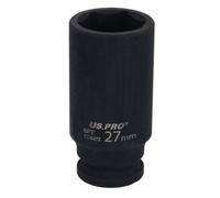 AB Tools 27mm 1/2" Drive Double Deep Metric Impact Socket Single Hex 6 Sided U S Pro