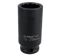 AB Tools 29mm Metric 1/2" Drive Deep Rear Hub Axle Nut Socket 12 Sided Bi-Hex