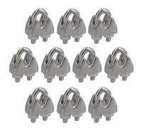 AB Tools 2mm Wire Rope/Cable Grip/Clamp Stainless Steel 316 Marine Grade 10 Pack