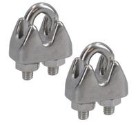 AB Tools 2mm Wire Rope / Cable Grip / Clamp Stainless Steel 316 Marine Grade 2 Pack Dk43
