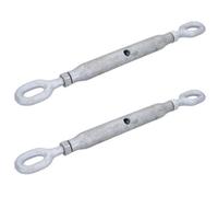 AB Tools 2Pack Rigging Screw 12mm Galvanised Eye To Eye Turnbuckle Straining
