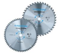 AB Tools 2Pc 300mm X 30mm Tct Circular Saw Blades 40 And 60 Teeth With Adapter Ring