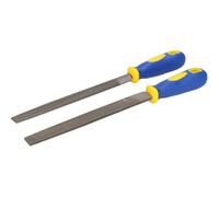 AB Tools 2Pc Metalworking Metal Engineering T12 Files Half Round + Flat 150mm Length