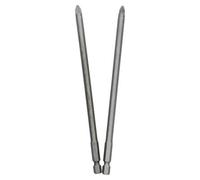 AB Tools 2Pc Pz2 Pozi Extra Long 150mm Screwdriver Driver Bit Set With 1/4 Hex Shank