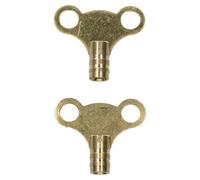 AB Tools 2Pc Radiator Keys Brass Bleed Plumbing Bleeder Key Air Vent Central Heating