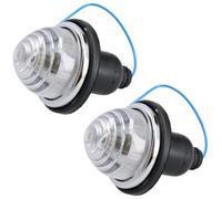 AB Tools 2Pk 12V Front Side Lamp Light For Classic Car Trailer Caravan While / Clear