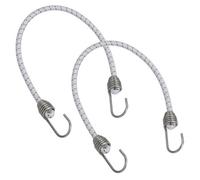 AB Tools 2Pk 20" Bungee Rope With Stainless Steel Hooks Cords Shock Elastic Marine Boat